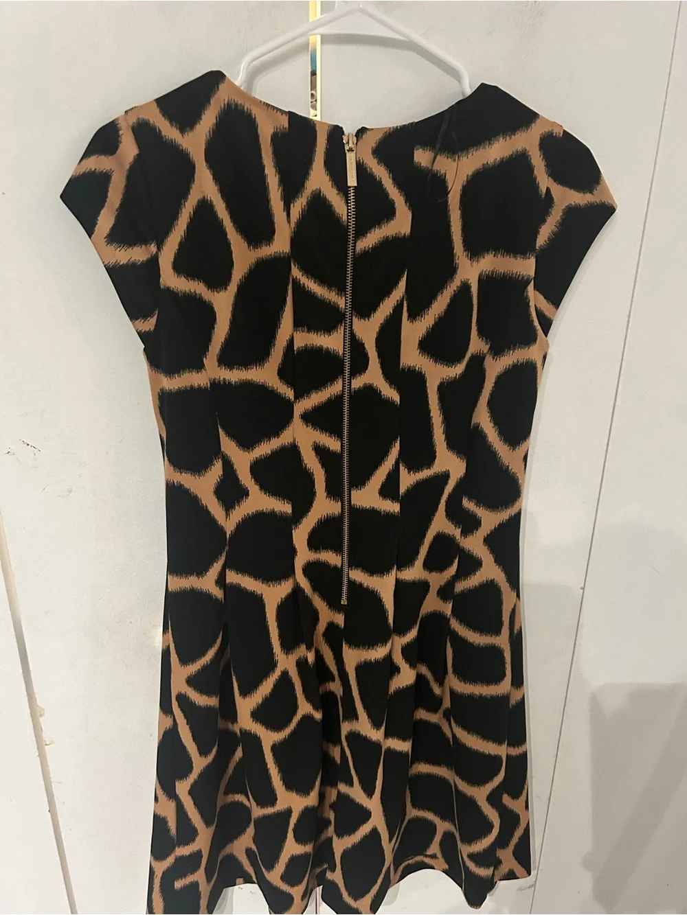 Michael Kors Black and Brown Giraffe-Print Dress